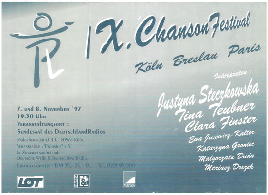 Plakat:  09. Chansonfestival 1997