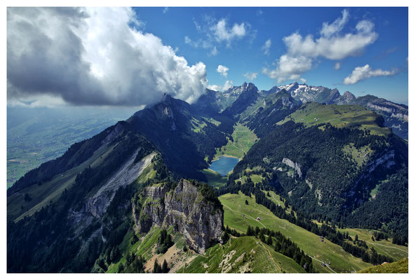 Blick auf das Alpstein-Massiv...