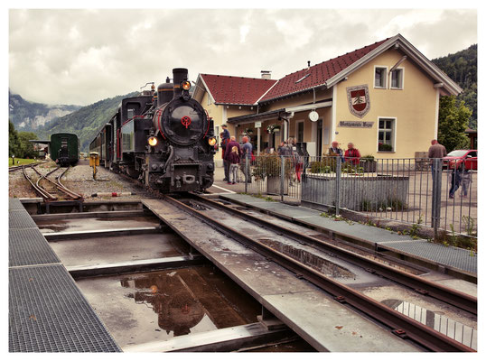 Endstation im Bahnhof Bezau