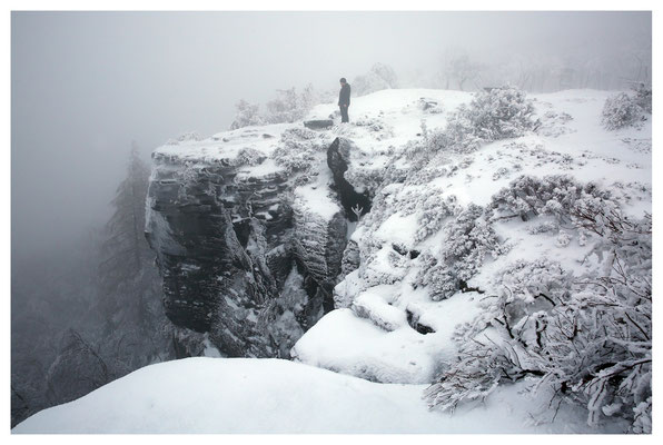 Winter auf dem Hohen Schneeberg (Děčínský Sněžník)