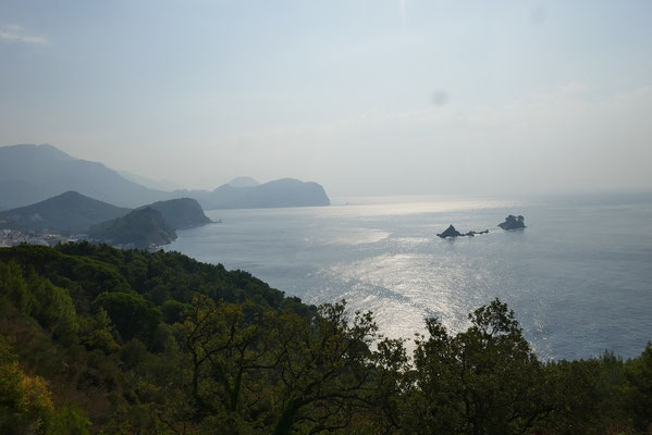 Blick von oben auf die Bucht