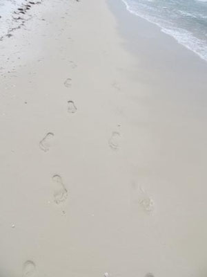 Unsere Spuren im Sand....