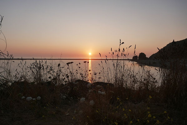 ...mit tollem Sonnenuntergang