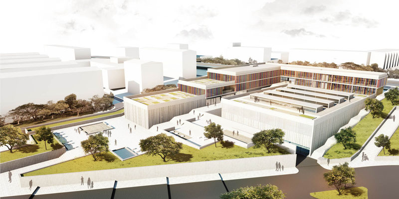 Scuola Secondaria nel quartiere del Fuencarral - Madrid - Vista complessiva