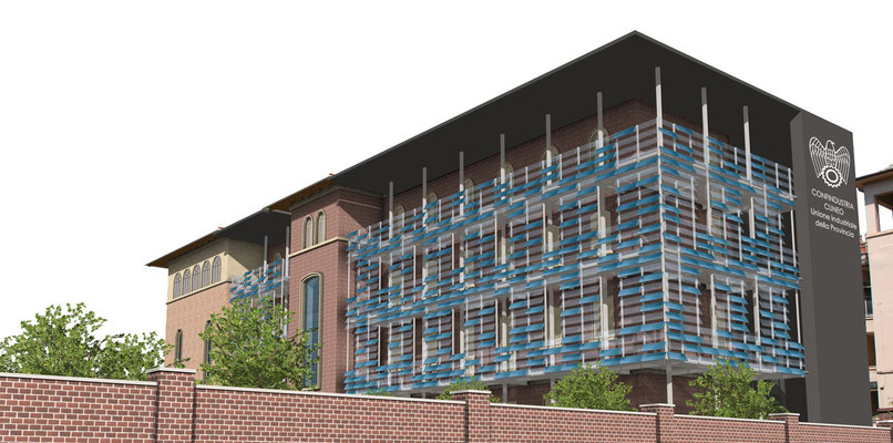 Concorso per la nuova sede di Confindustria Cuneo - Ex Casa Betania - Italy - Esterno 3 / capogruppo Arch. Mezzabotta, in collaborazione con Arch. Massimino