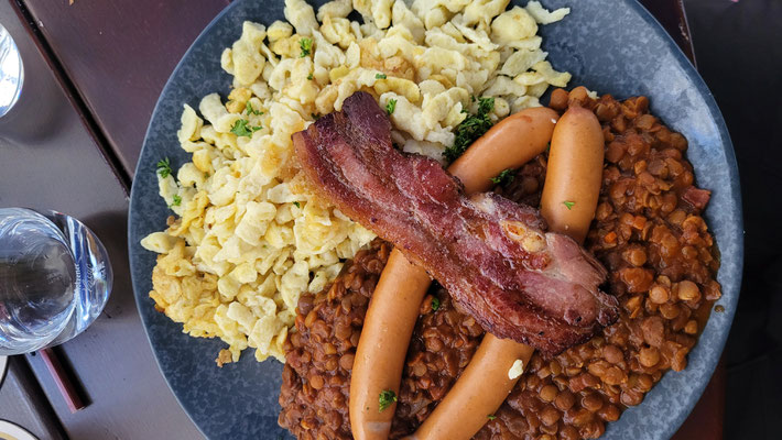 Abendessen in Ulm - währschaft aber lecker :-)