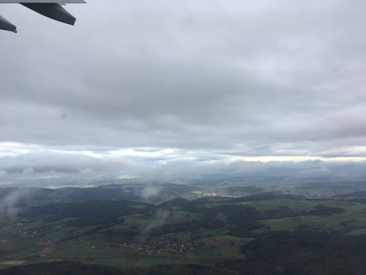 Landeanflug auf die Schweiz