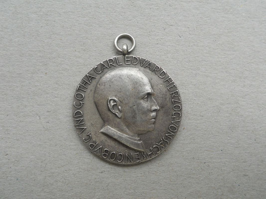 Silberne Medaille Regierungsübernahme des Herzogs Carl Eduard, verliehen 1930