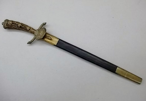 Hirschfänger Hersteller WKC mit geätzter Klinge, Länge 55 cm