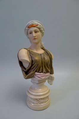 Porzellan-Büste Göttin Hygieia um 1890-1900