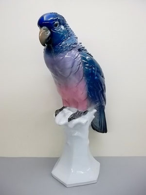 Papagei ca. 44cm Porzellanmanufaktur ENS Volkstedt
