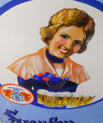 Riesiges Email-Schild Franken-Bräu Mitwitz