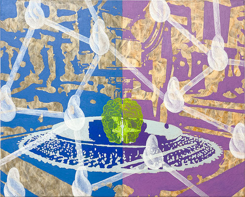 immer wieder aufstehen 5, 2025, Öl auf Leinwand, 75 x 60 cm 