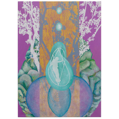 inside oloid , Öl auf Leinwand, 80 x 60cm, 2021  / aus der Serie: inside paradise