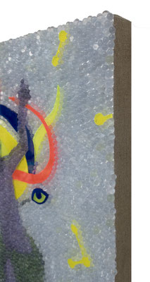 Detail: Zentrumsgeflüster 3, Mixed Media, 70 x 50cm, 2022 / aus der Serie: inside paradise