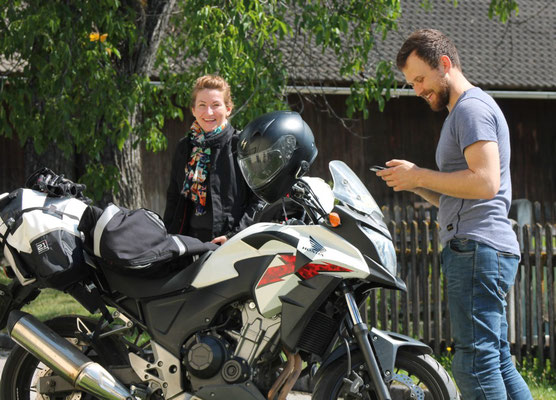 Motorradfahrer aus Litauen