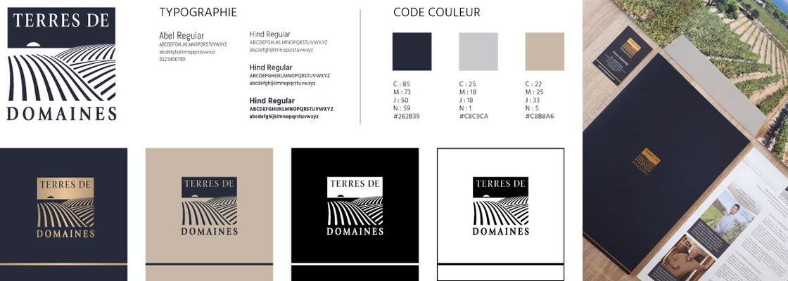 Création d'une identité visuelle pour Terres de Domaines