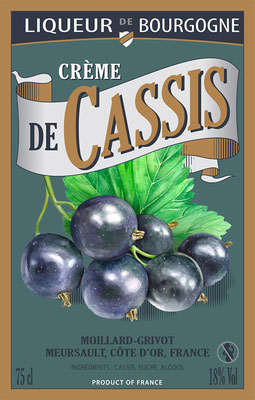 Étiquette Crème de Cassis