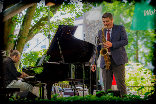 Thomas Rückert, p und Matteo Raggi, sax