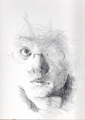 F4号　24.2×33.3cm　pencil・paper 「Selfportrait」