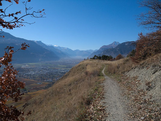 Blick vom Château de la Soie rhôneabwärts