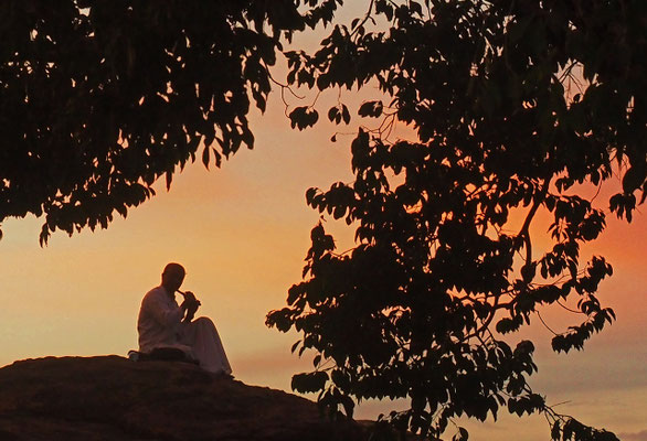 ヘリタンス・カンダラマホテルの夕暮れ　写真撮影：前尾津也子