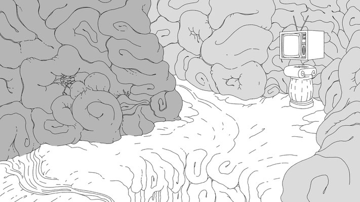 Background Layout Design for The Midnight Gospel on Netflix. Created at Titmouse Animation Studio.