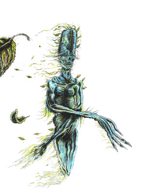 Spirit of Nostalgia. Watercolor & gouache character concept.
