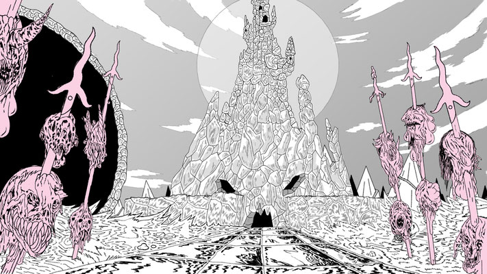 Background Layout Design for The Midnight Gospel on Netflix. Created at Titmouse Animation Studio.
