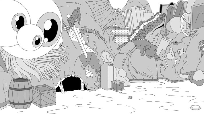 Background Layout Design for The Midnight Gospel on Netflix. Created at Titmouse Animation Studio.