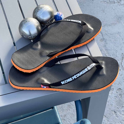 Score Pétanque personalized flip flops