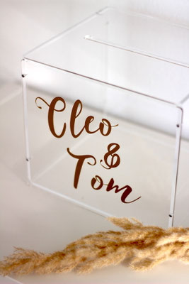 Acryl Kartenbox für Hochzeitskarten – Hochzeitsdeko Verleih München