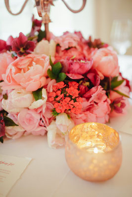 Roségold Teelichthalter für elegante Hochzeit Tischdekoration – Hochzeitsdeko Verleih München
