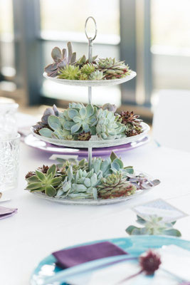 Etagère aus Glas für Candy Bar