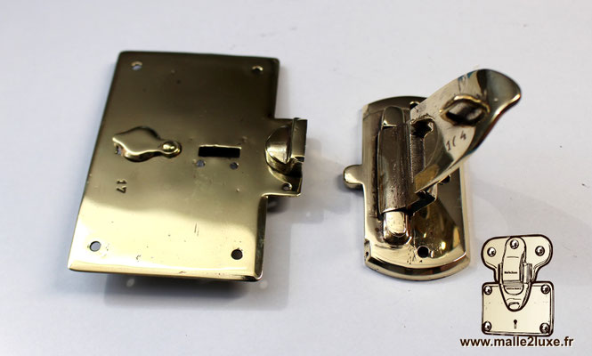 Authentic antique French trunk hardware.