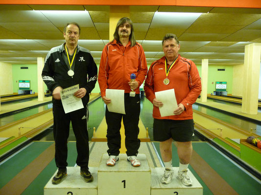 1. Platz Michael Probst, 2. Platz Klaus Heidebrecht, 3. Platz Gerhard Langendorf