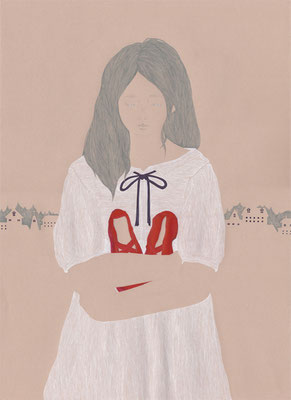 コンペ課題作品『赤い靴』（アンデルセン）装画を描くコンペティションvol.16入選