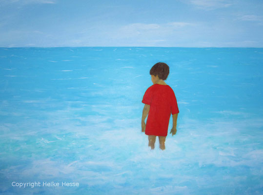 Junge am Meer, Pastell / Heike Hesse