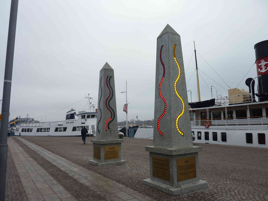 obélisques sur quai Strandvägskajen