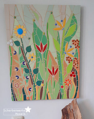 Mosaikbild "Sommerwiese, 45x60cm