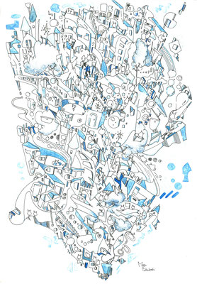 【SOLD OUT】「青が広がる」2019.1 334mm×242mm