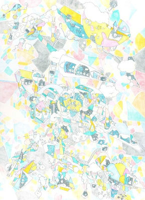 「好奇心の足跡」 2015.5(409mm×318mm)【ON LOAN】