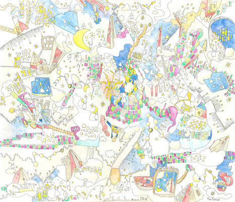 「星が配置されるまで」 2014.6(530mm×455mm)