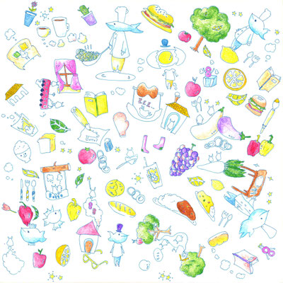 Order for Botto Cafe イメージデザイン（300mm×300mm) 2017.12