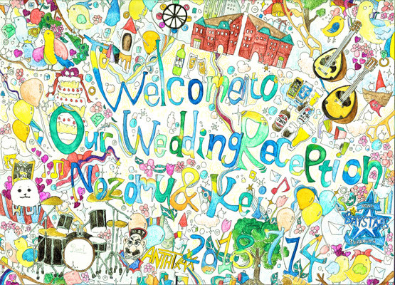 結婚式ウェルカムボード製作 2018.7
