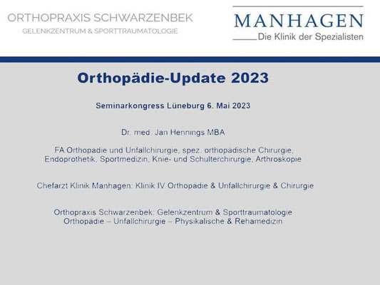 Dr. Jan Hennings - Orthopädie Update - Titel