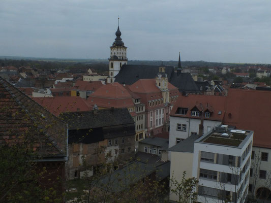 Blick vom Schloss auf die Stadt