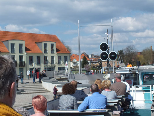 Durchfahrt Drehbrücke Malchow