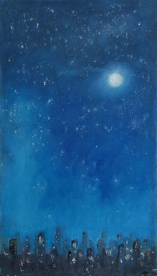 MOND ÜBER DER GROßSTADT / 2024 / 36 x 20
