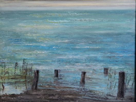 HOCHWASSER / 2021 / 39 x 51 / OEL
